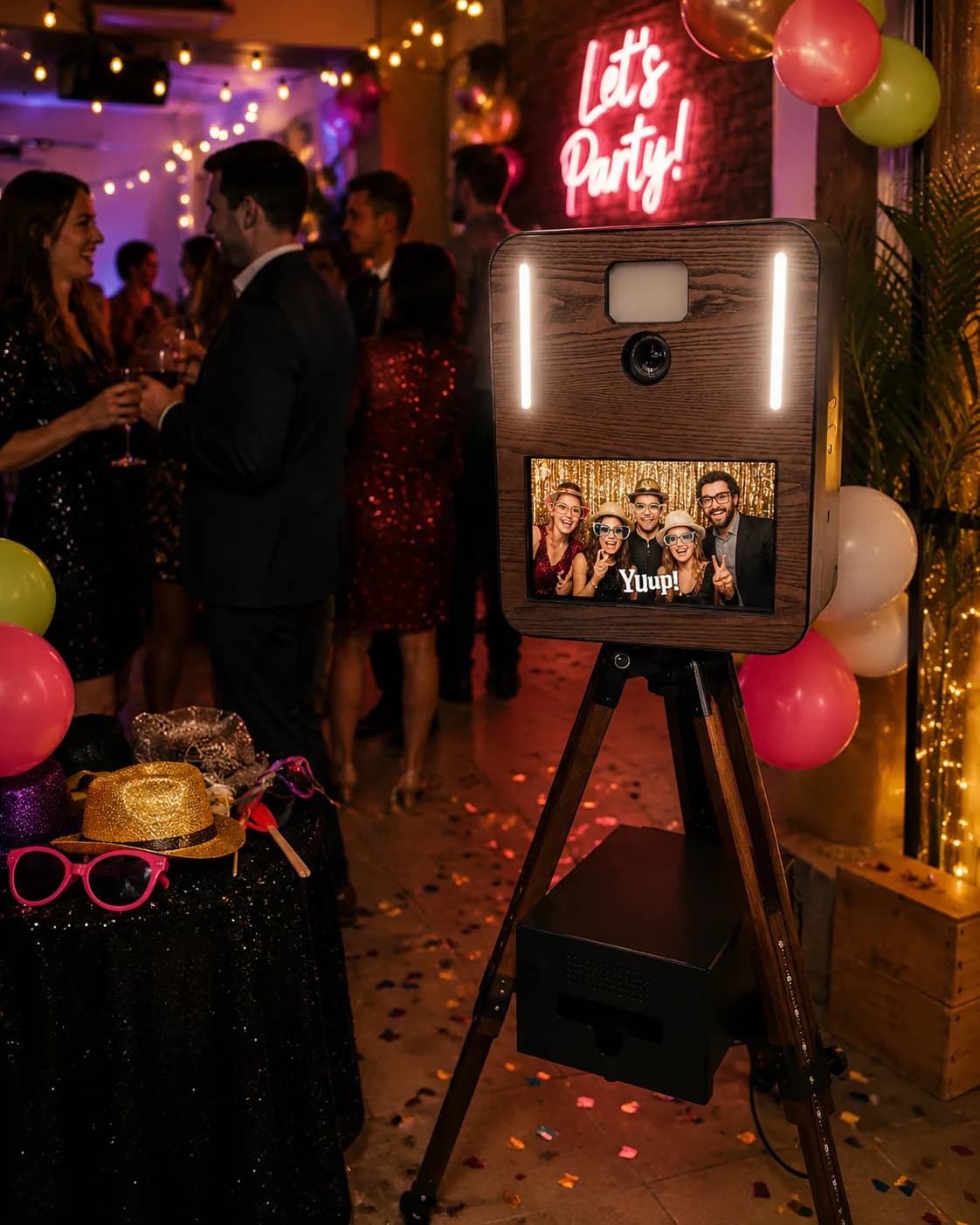 Photobooth Charly's Event pendant une soirée festive avec invités